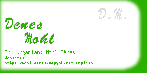 denes mohl business card